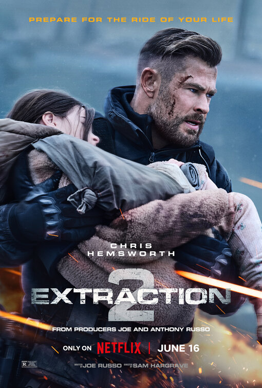 Extraction 2 movie poster featuring Chris Hemsworth from Netflix
