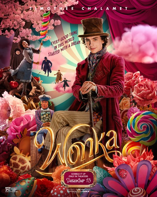 Wonka movie poster from Warner Bros. 
